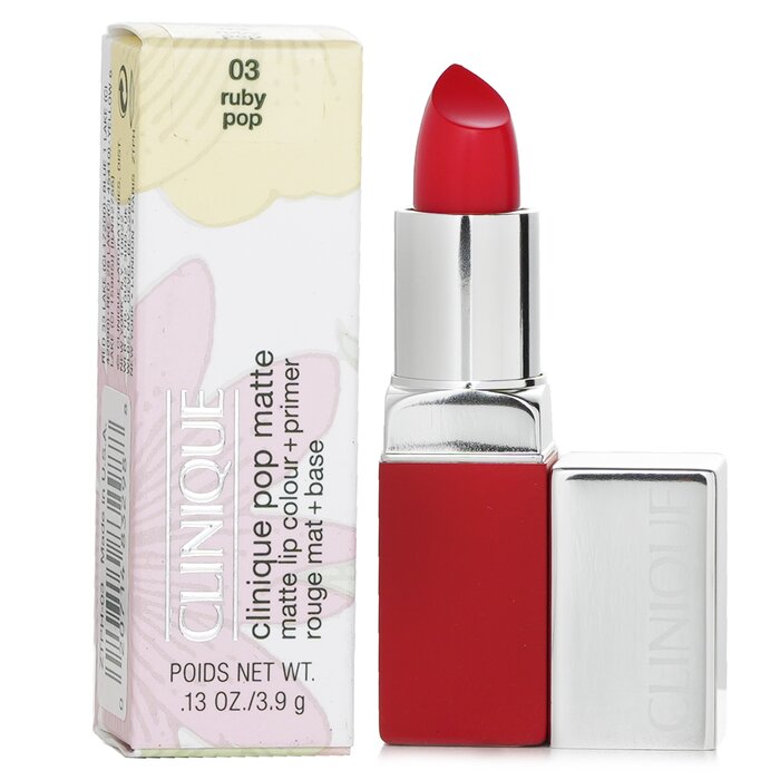 Clinique Pop Matte Lip Colour + Primer - # 03 Ruby Pop ZTPH-03 3.9g