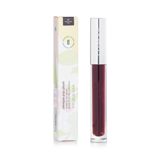 Clinique Pop Plush Creamy Lip Gloss-#01 Black Honey Pop V68K-01 3.4ml
