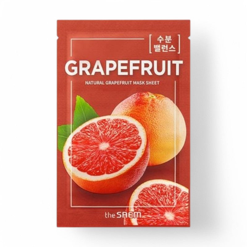 The Saem Natural Mask Sheet 25 Types #19 Grapefruit 1pc