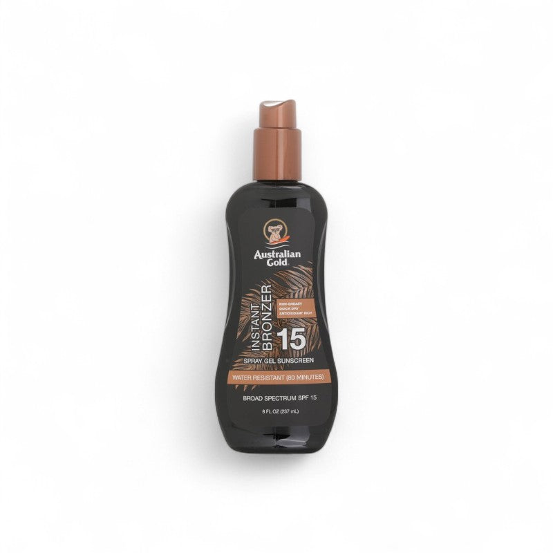 Australian Gold Spray Gel Sunscreen SPF 15 with Instant Bronzer 33079/A70890