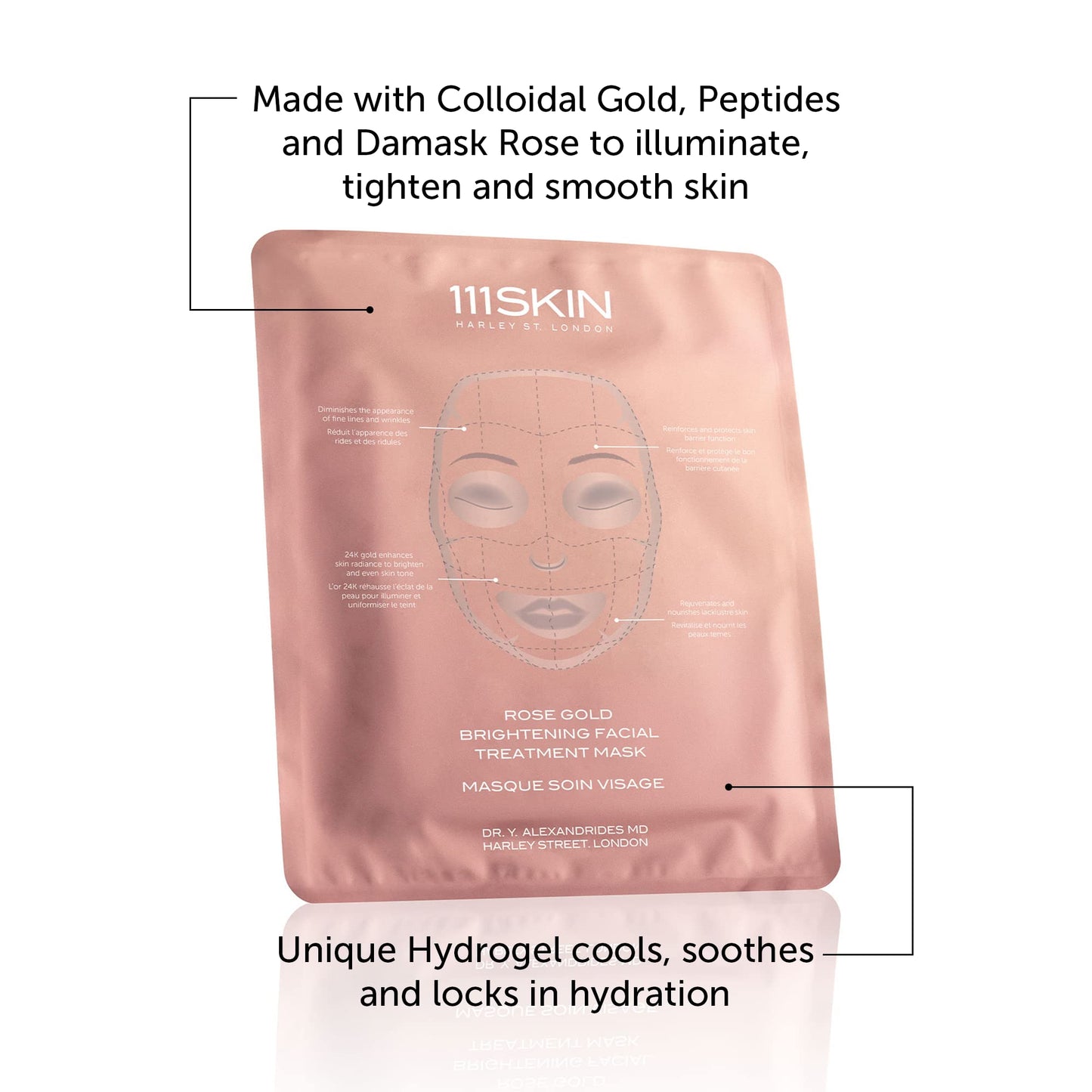 111Skin Rose Gold Brightening Facial Treatment Mask (no box) 5pcs