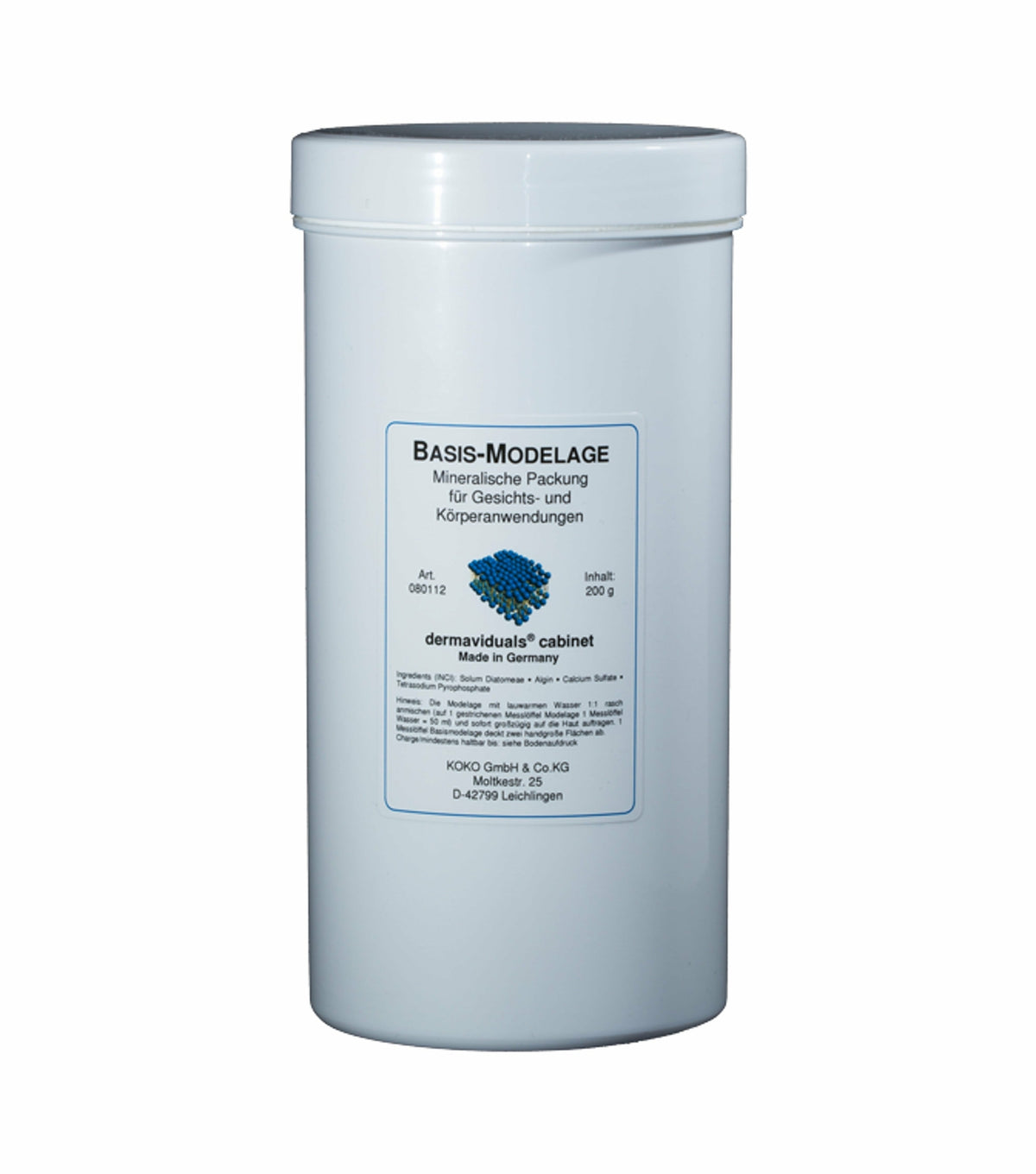 dermaviduals Base Modelage Mineral Facial & Body Pack 200ml (Salon Size)
