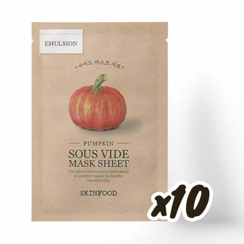 SKINFOOD Sous Vide Mask Set-10 Types Pumpkin 22g x 10 pcs