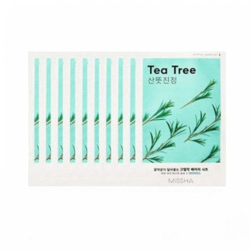 MISSHA Airy Fit Sheet Mask Bundle Set-12 Types Tea Tree 25g x 10 sheets