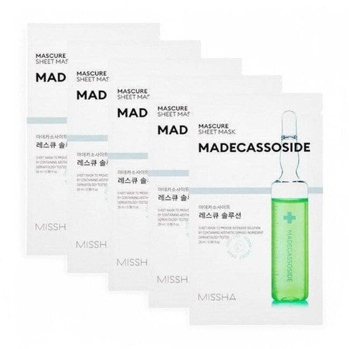 MISSHA Mascure Sheet Mask Bundle Set-7 Types Madecassoside 28ml x 5 sheets