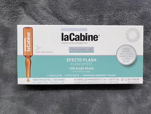 Spain laCabine Effecto Flash Flash Effect with Red Alage 10 x 2ml
