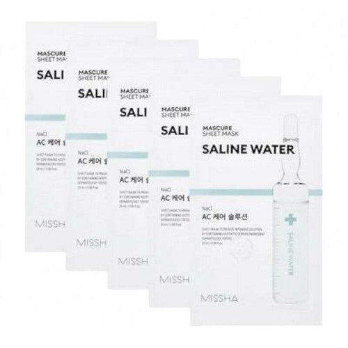 MISSHA Mascure Sheet Mask Bundle Set-7 Types Saline Water 28ml x 5 sheets