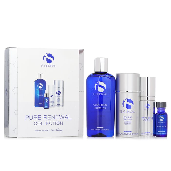 Is Clinical
Pure Renewal Collection: Cleansing Compelx 180Ml + Active Serum 15Ml + Youth Complex 30G + Eclipse Spf 50 Sunscreen Cream 100G