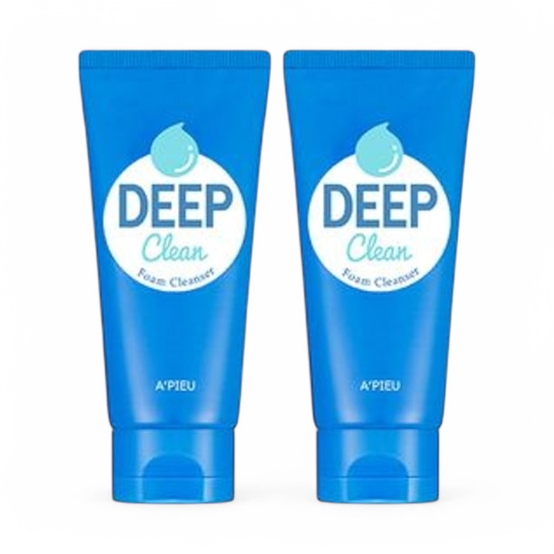 A'PIEU Deep Clean Foam Cleanser 2pcs 130ml x 2pcs