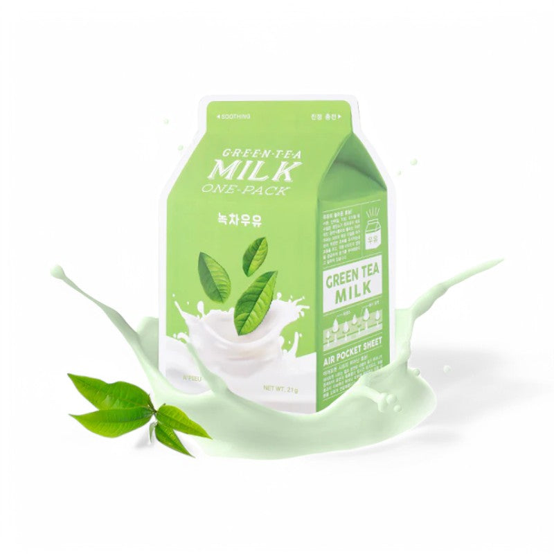 A'PIEU Milk One Pack 1pc (7 Flavors) Green Tea