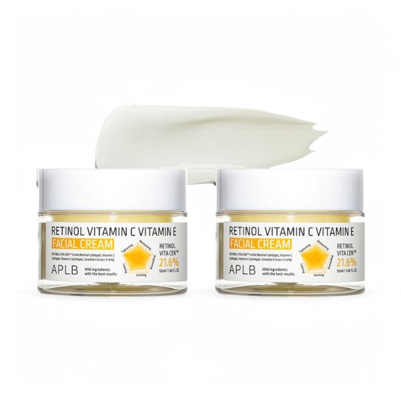 APLB Retinol Vitamin C Vitamin E Facial Cream Set 2 pcs
