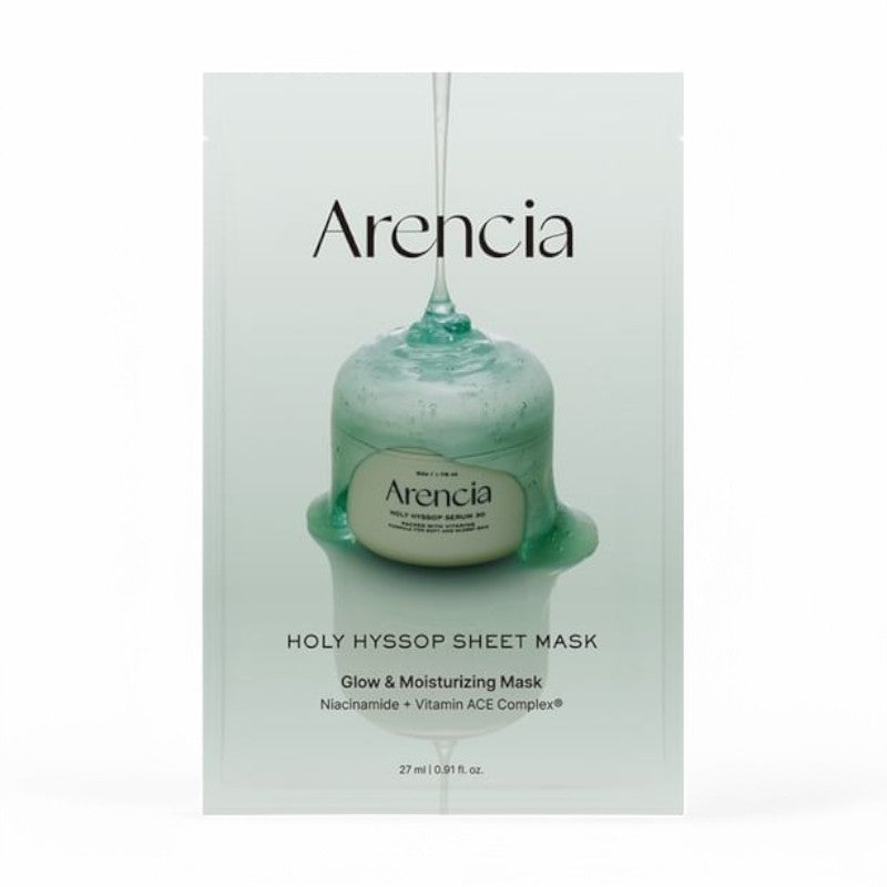 Arencia Holy Hyssop Sheet Mask Set 27ml x 5 sheets
