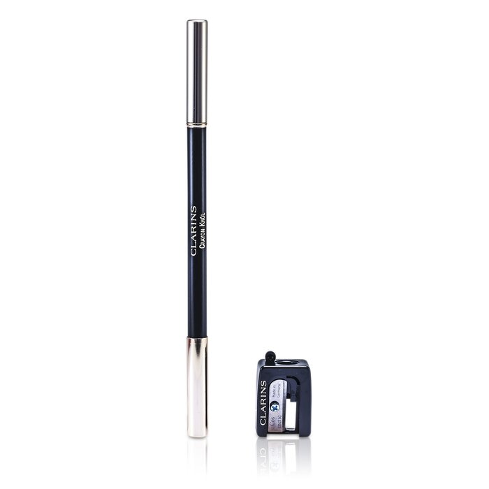 Clarins Long Lasting Eye Pencil with Brush - # 01 Carbon Black (With Sharpener) 1.05g/0.037oz (Parallel Import)