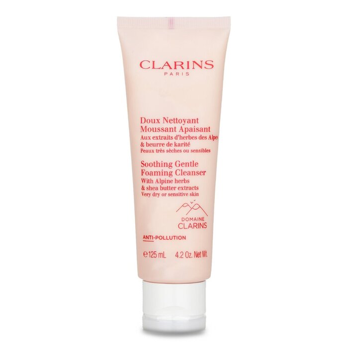 Clarins Soothing Gentle Foaming Cleanser with Alpine Herbs & Shea Butter Extracts - Very Dry or Sensitive Skin 125ml/4.2oz (Parallel Import)