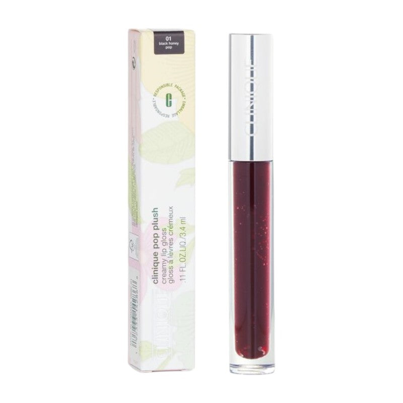 Clinique Pop Plush Creamy Lip Gloss - # 01 Black Honey Pop V68K-01 / 142868 3.4ml/0.11oz