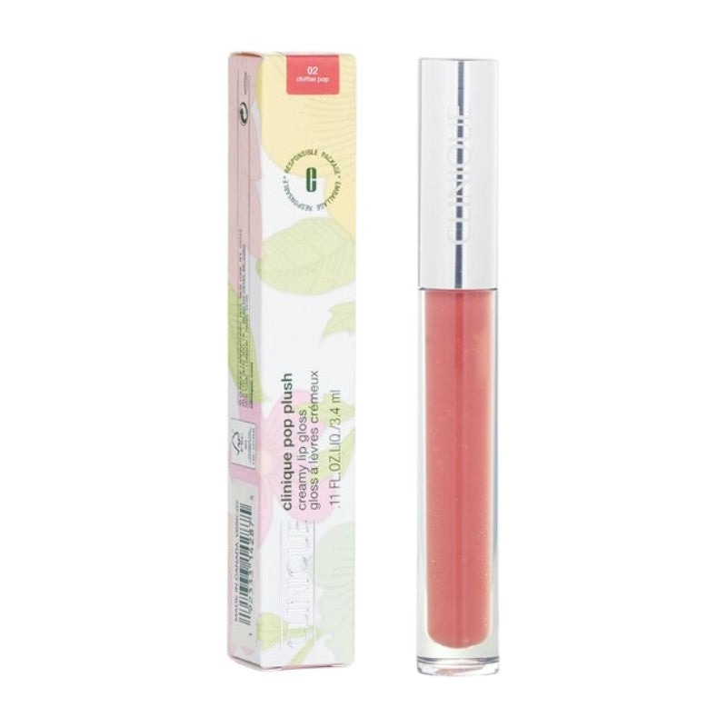 Clinique Pop Plush Creamy Lip Gloss - # 02 Chiffon Pop V68K-02 / 142875 3.4ml/0.11oz