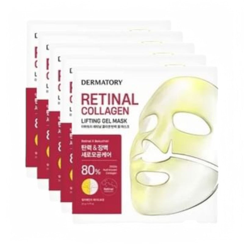 DERMATORY Retinal Collagen Lifting Gel Mask Bundle Set 22g x 5 sheets