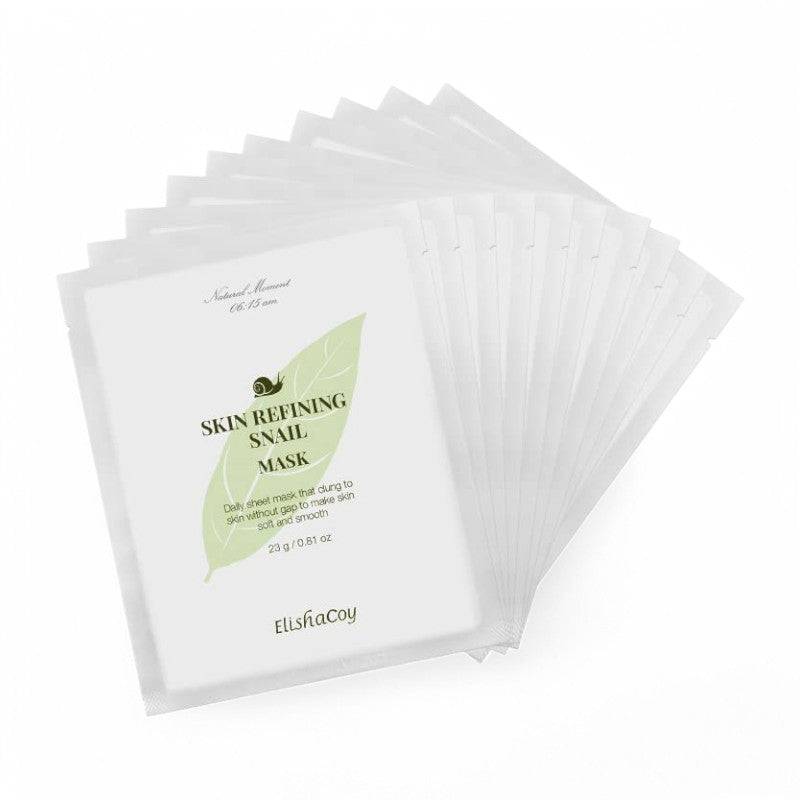 ElishaCoy Skin Refining Snail Mask Sheet Set 23g x 10 pcs