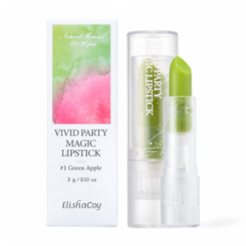 ElishaCoy Vivid Magic Party Lipstick - 3 Colors #01 Green Apple