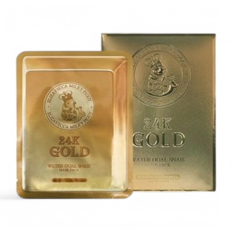 Elizavecca 24K Gold Water Dual Snail Mask Pack 25ml x 10pcs