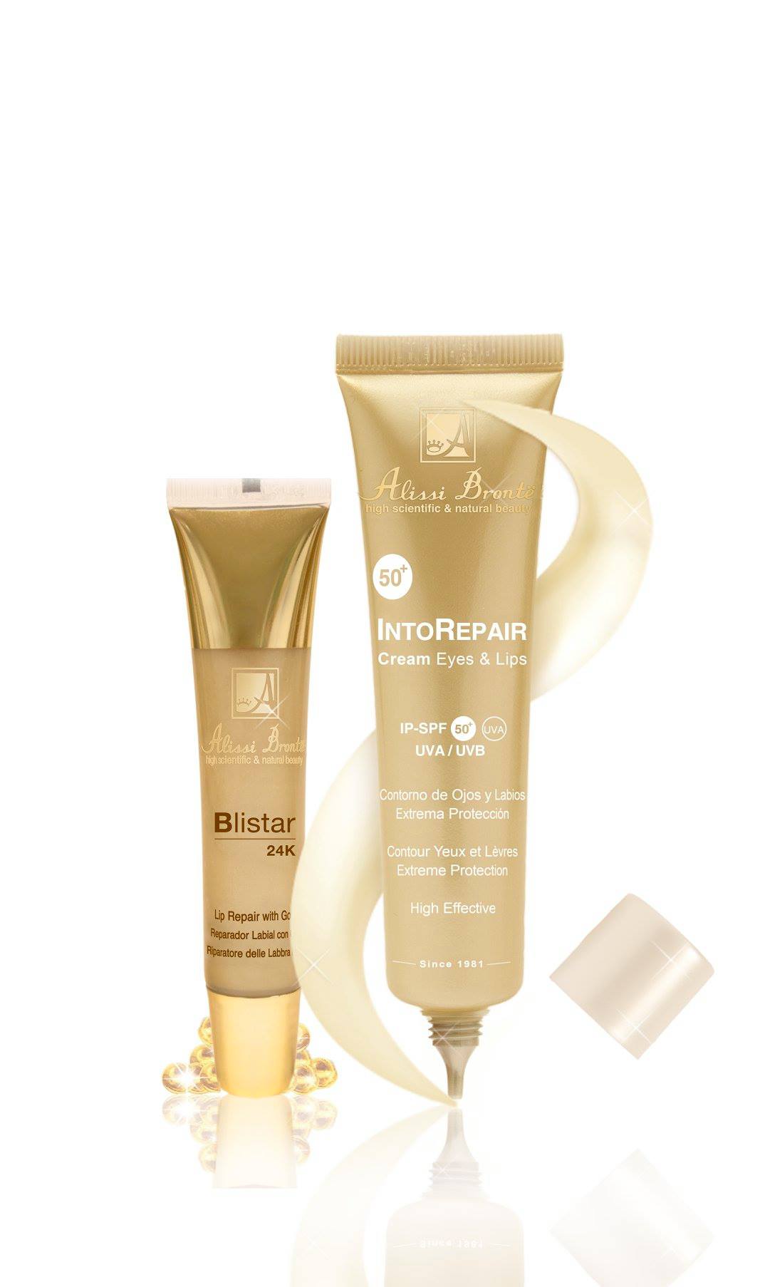 Alissi Bronte INTOREPAIR Cream Eyes & Lips SPF50 30ml + GIFT Blistar 24K 15ml