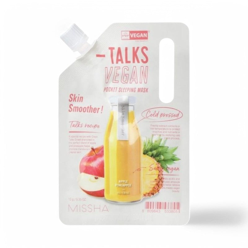 MISSHA Talks Vegan Squeeze Pocket Sleeping Pack - 3 Types Skin Smoother