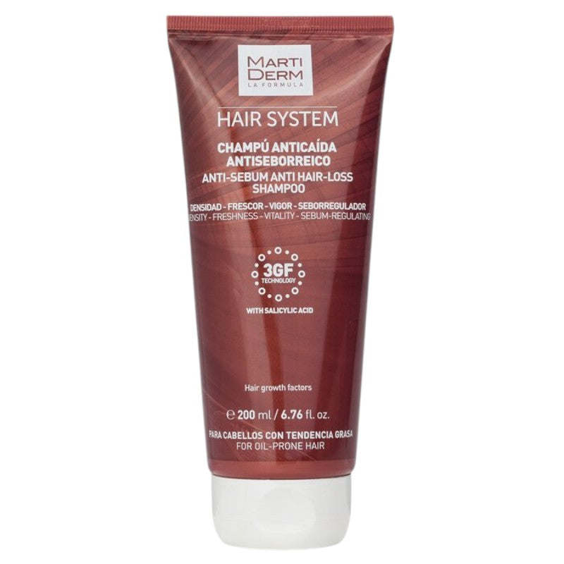 Martiderm Hair System Anti-Sebum Anti Hair-Loss Shampoo With Salicylic Acid (For Oil-prone Hair) 942100 200ml/6.76oz