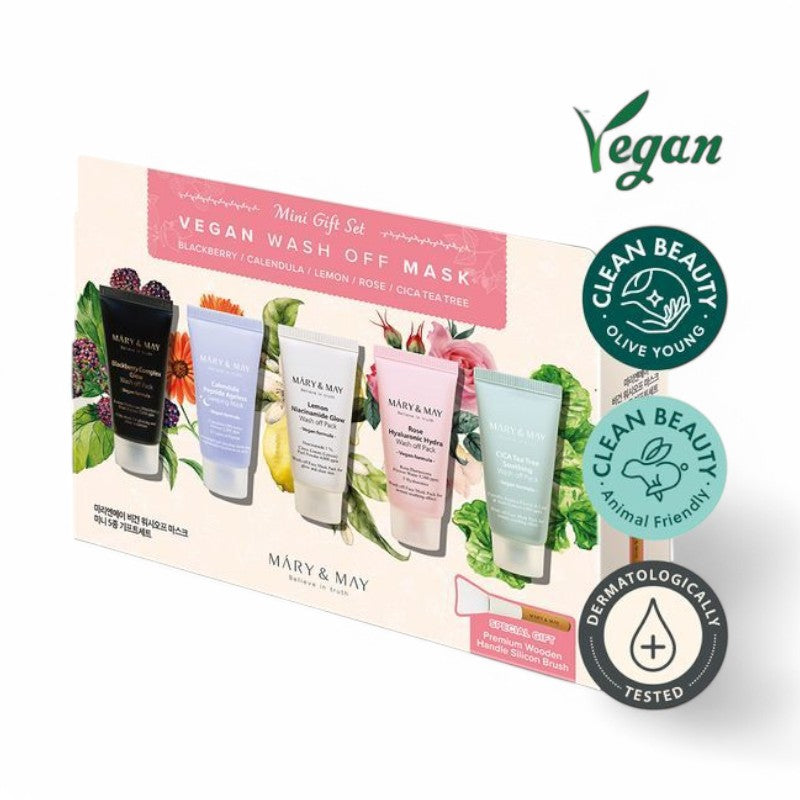 Mary&May Vegan Wash Off Mask Mini Gift Set 5 pcs