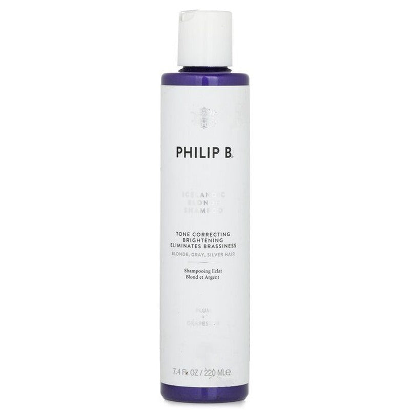 Philip B Icelandic Blonde Shampoo (Tone Correcting Brightening Eliminates Brassiness - Blonde, Gray, Silver Hair) 79220 220ml/7.4oz