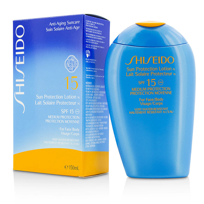 SHISEIDO Sun Protection Lotion N SPF 15 (For Face & Body) 12606 150ml/5oz