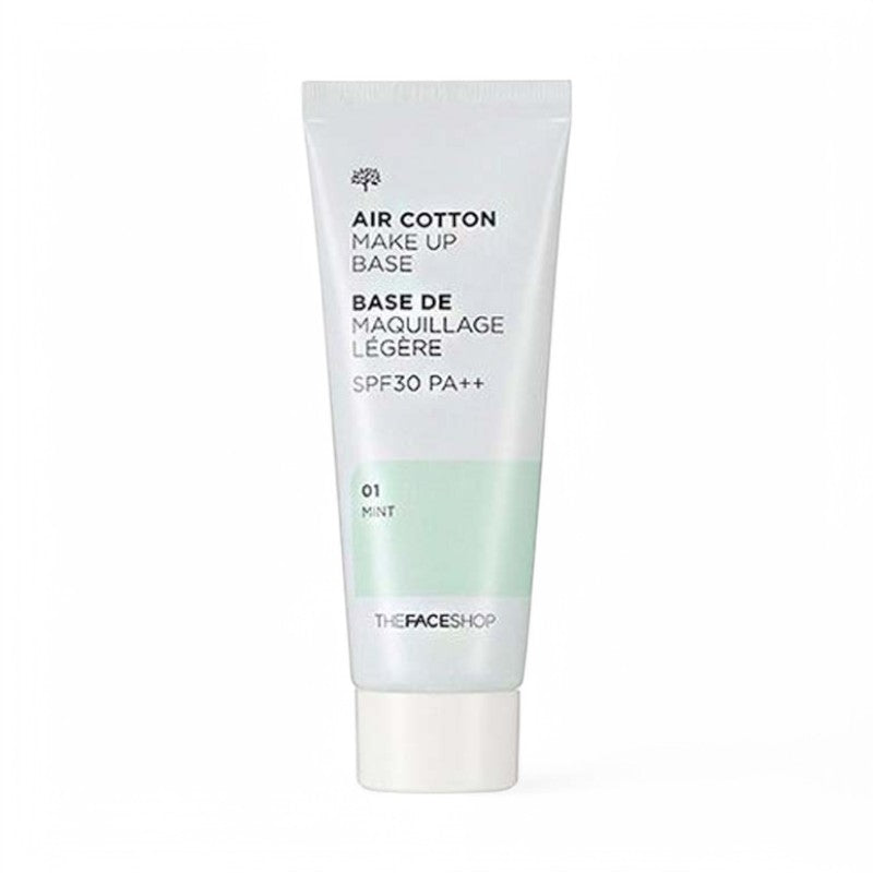 THE FACE SHOP Air Cotton Makeup Base SPF30 PA++ (2 Colors) #01 Mint