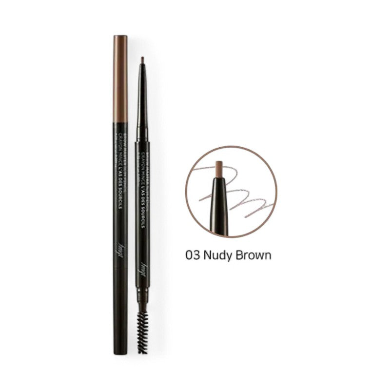 THE FACE SHOP fmgt Brow Master Slim Pencil - 4 Colors #03 Nudy Brown