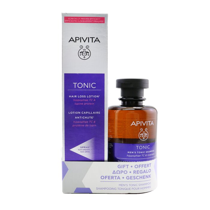 Apivita Hair Loss Lotion with Hippophae TC & Lupine Protein 150ml (Free: Men's Tonic Shampoo with Hippophae TC & Rosemary... 2pcs