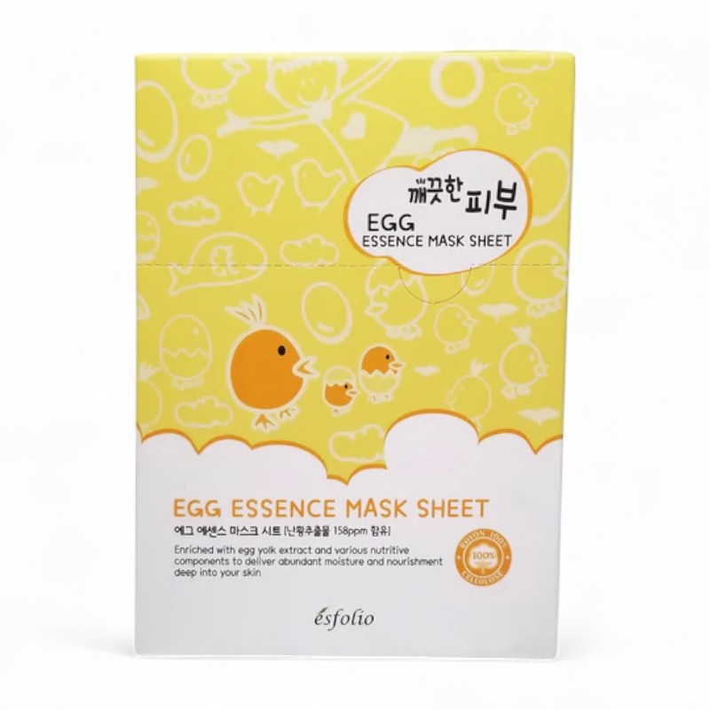 esfolio Pure Skin Egg Essence Mask Sheet Set 10pcs 25ml x 10pcs