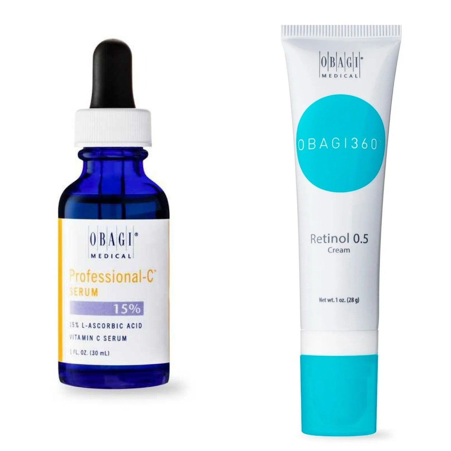 Obagi Professional-C Serum 10% 30ml & Obagi360 Retinol 0.5% 28g