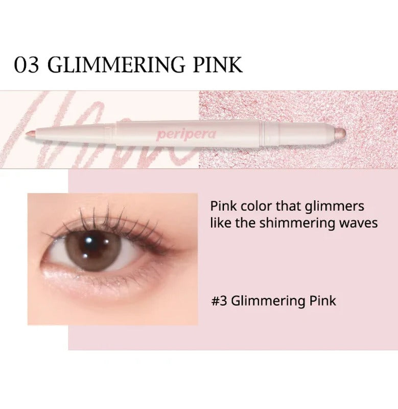 peripera Sugar Twinkle Duo Eye Stick - 3 Colors #03 Glimmering Pink
