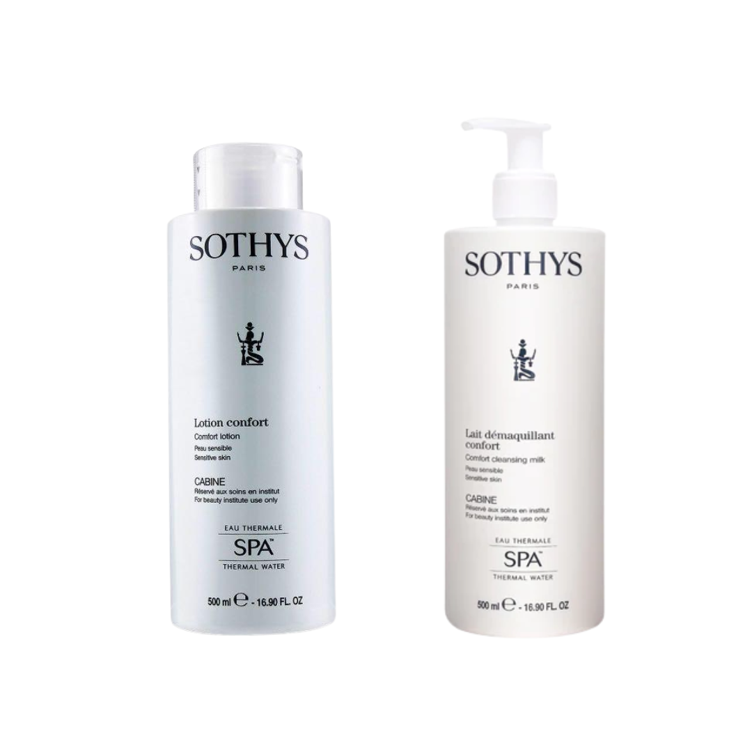 Sothys Spa Comfort Lotion 500ml & Spa Comfort Cleansing Milk 500ml