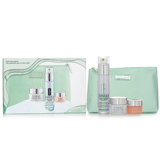 Clinique Even Better Tone Experts Set:Dark Spot+Brightening+All About+Bag