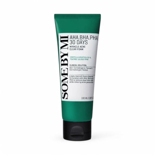 PHA 30 Days Miracle Acne Clear Foam 2024 Version - 100ml SOME BY MI AHA BHA