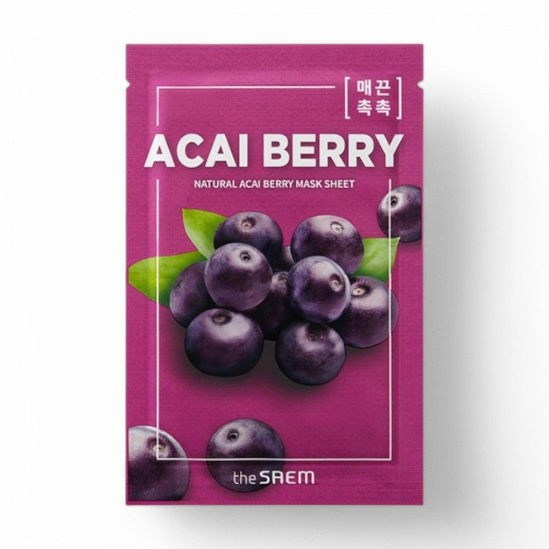 The Saem Natural Mask Sheet 25 Types #07 Acai Berry 1pc