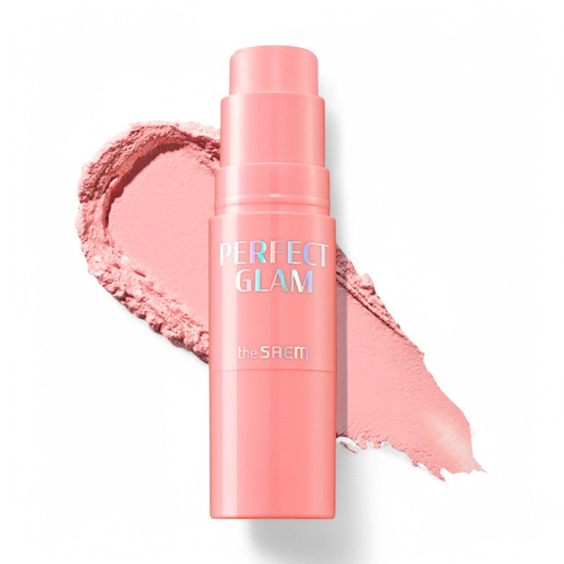 The Saem Perfect Glam Stick Blusher 4 Colors #PK01 Pink Fairy