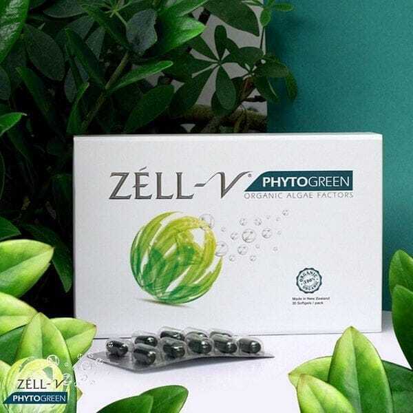 ZELL-V Phytogreen Organic Marine Algae Cell Factors 30 Caps
