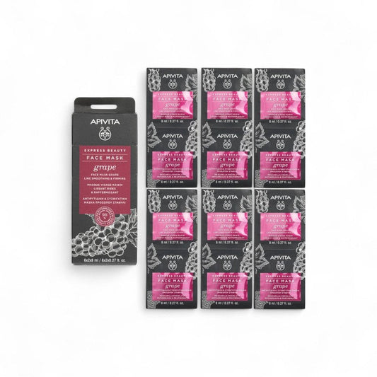 Apivita Express Beauty Face Mask with Grape(Line Smoothing&Firming)05845 6x(2x8m
