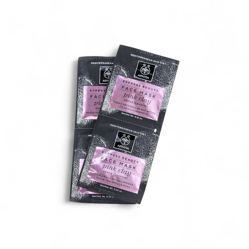 Apivita Express Beauty Face Mask with Pink Clay(Gentle Cleansing)06401 6x(2x8ml)