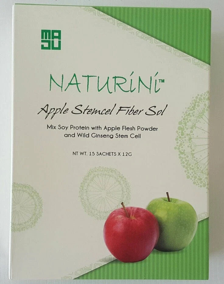 (5 Boxes) Singapore Naturini Apple Stemcel Fiber Sol 15 Sachets x 12g