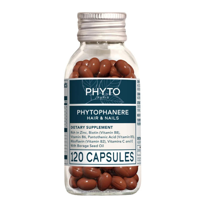 2 Bottles x Phyto Phanere Dietary Supplement Hair & Nails 120 Caps