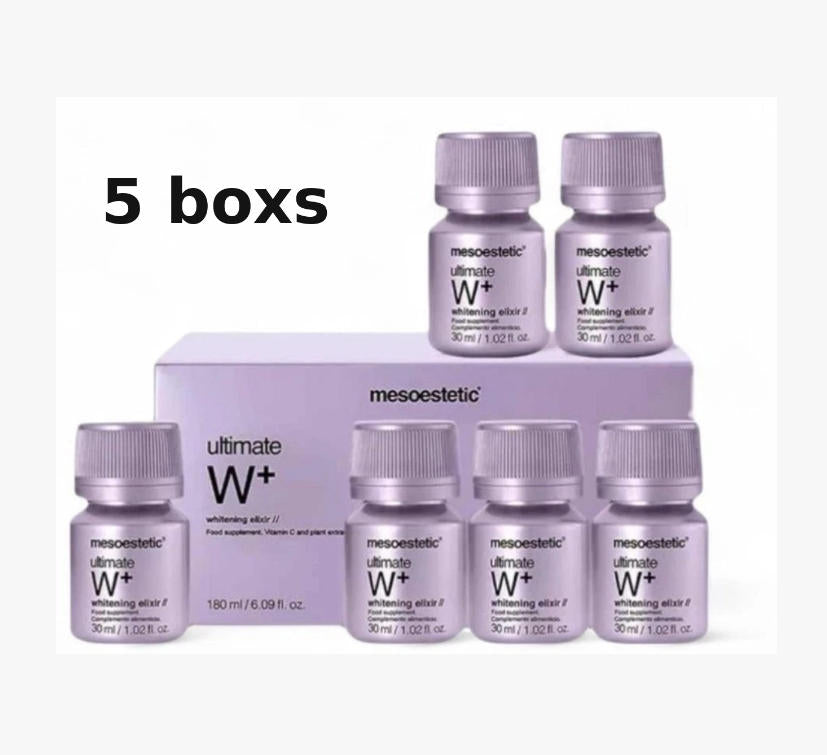 SALES! 5 boxs Mesoestetic Ultimate W+ Whitening Elixir 30ml*6 Exp 11/2026