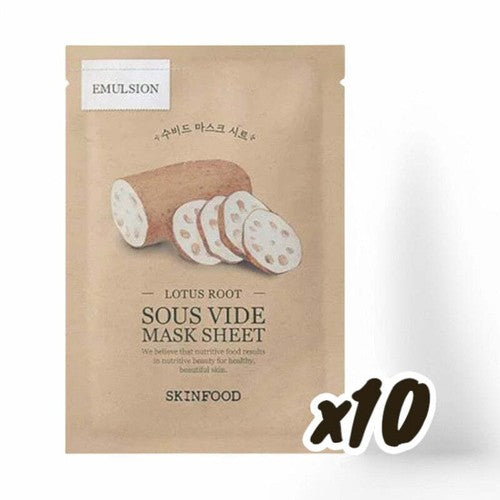 SKINFOOD Sous Vide Mask Set-10 Types Lotus Root 22g x 10 pcs