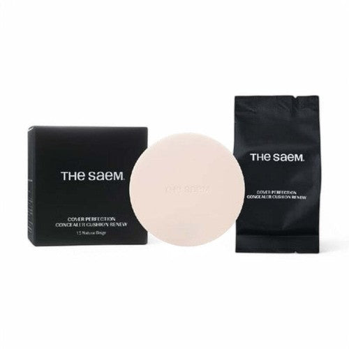 The Saem Cover Perfection Concealer Cushion Set 2024 Version #1.5 Natural B