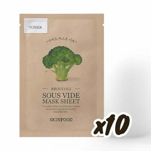 SKINFOOD Sous Vide Mask Set-10 Types Broccoli 22g x 10 pcs